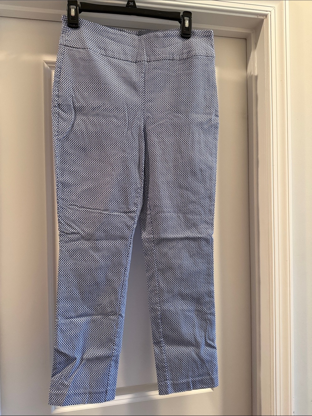 Tribal Blue Microdot Stretch Skinny Pants